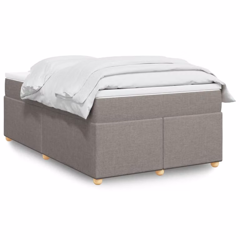 Giroletto a molle con materasso vidaXL in tessuto beige, grigio o bianco, L/P: 120 x 200 cm