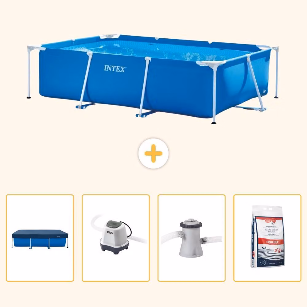Piscina fuori terra rettangolare - 260x160x65 cm - 5 pezzi - Modello SCB53