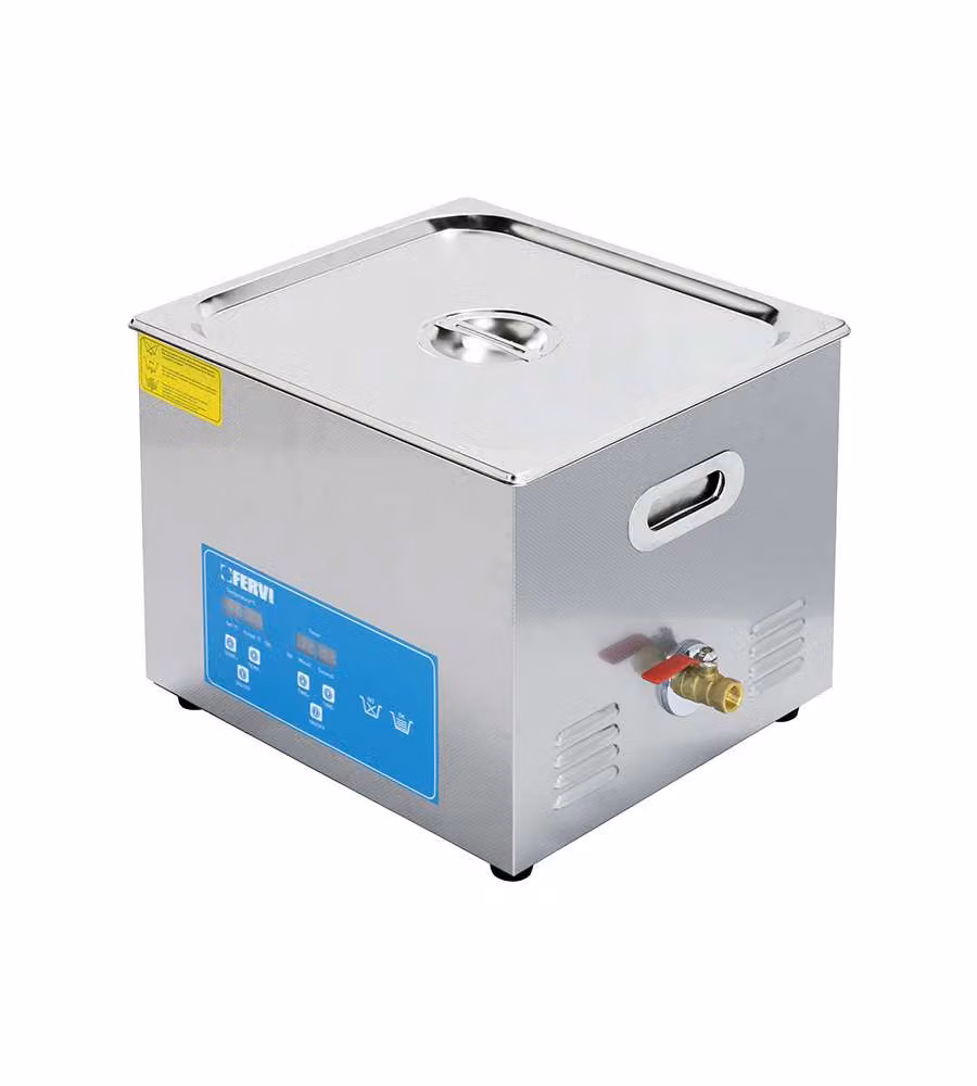 Fervi Lavapezzi Ultrasuoni 15L Vasca Inox con Display LCD 360W 80°C