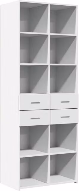 Credenza | Madia | Buffet da pranzo | Armadio da pranzo Bianca 70x42,5x185 cm in Legno Multistrato