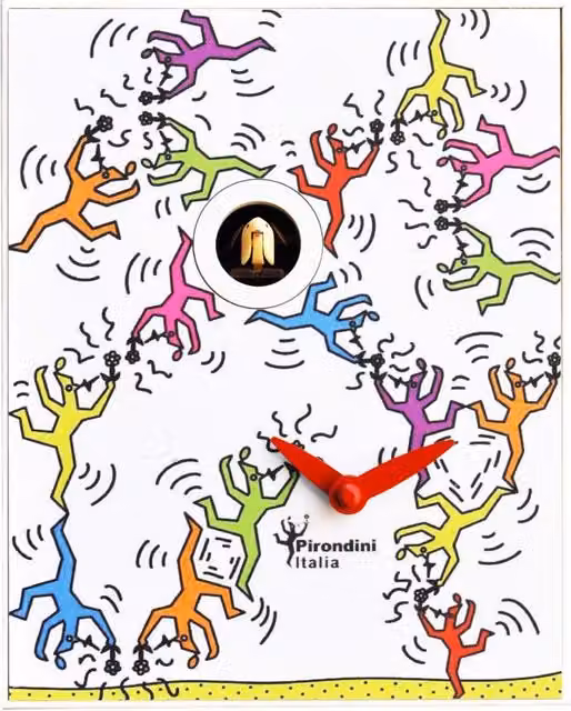 Orologio a Cucù da Parete 16,5x20x10cm Pirondini Italia D'Apres Haring
