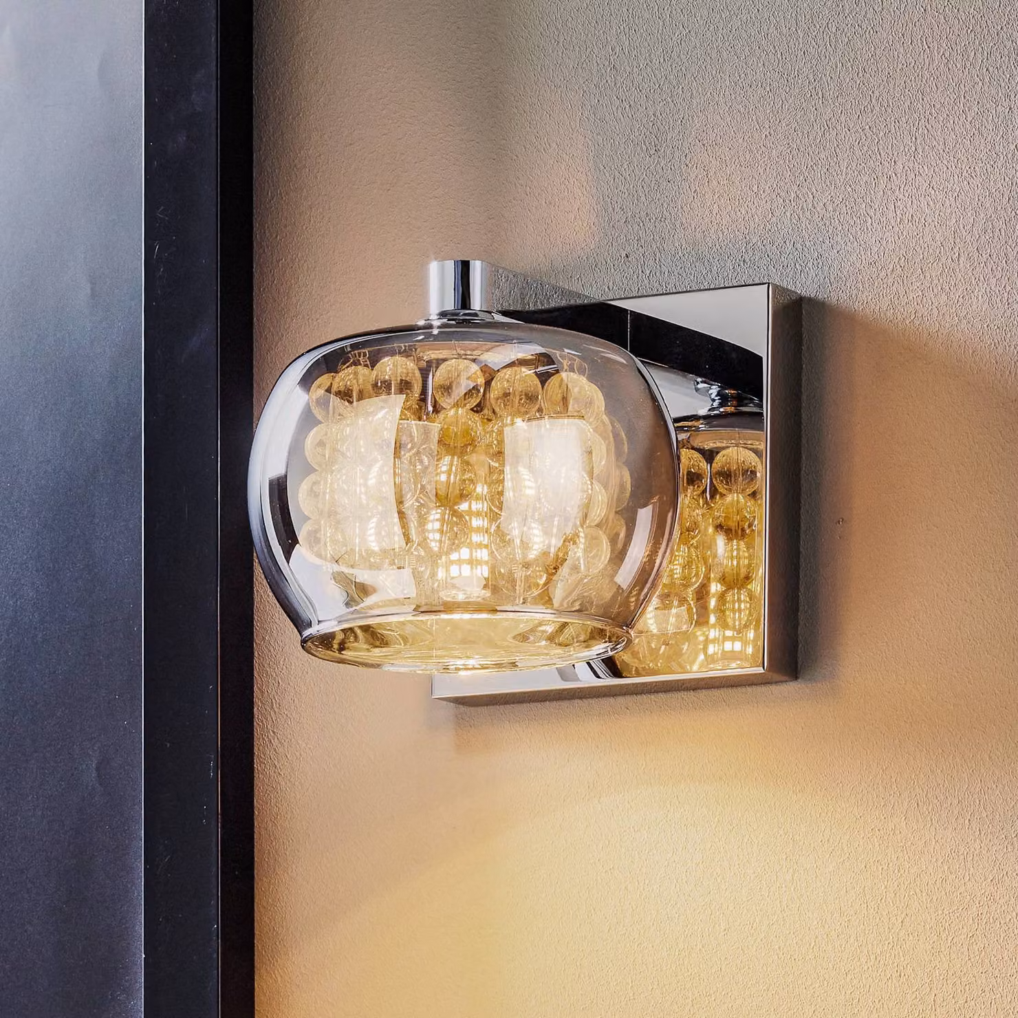 Schuller Valencia Applique da parete a LED Arian, Cromo / Argento, Soggiorno / Sala da pranzo, Metallo, Moderno, Applique a LED