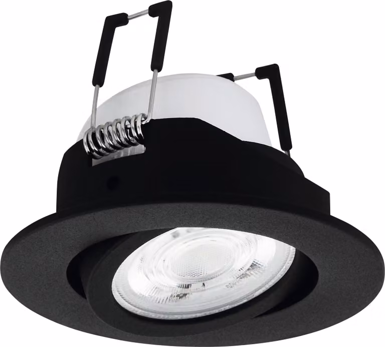 Faretto Ad Incasso Moderno Saliceto Z Alluminio Nero Led Integrato 4,7W