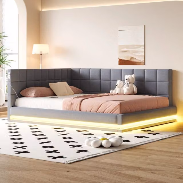 Divano letto multifunzione lino 160x200 cm