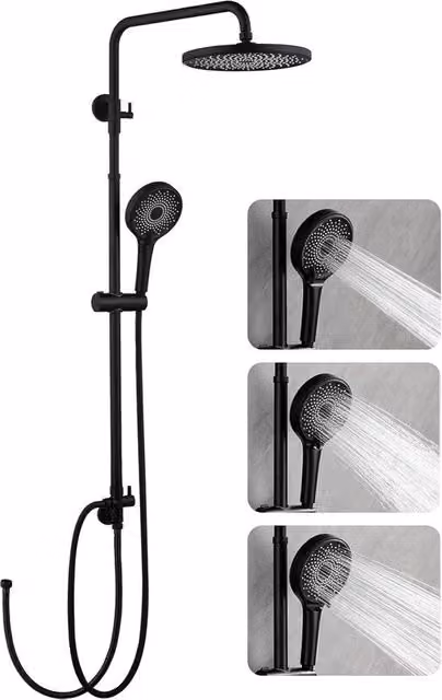 Doccetta per docce con maniglia regolabile - Altezza regolabile - Laminato in acciaio inossidabile