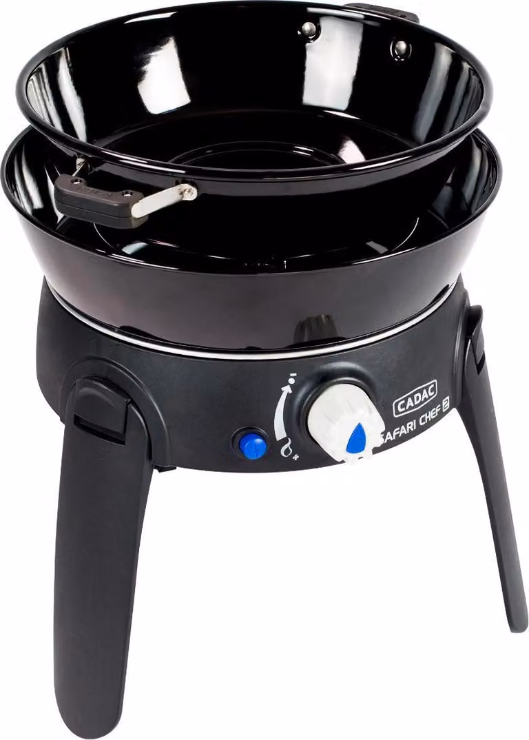 CADAC Griglia a gas / Griglia da campeggio Safari Chef 2 Lite LP Superficie di cottura Ø28cm