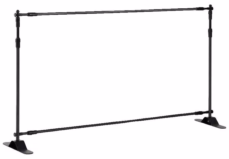 Banner a rullo, display regolabile, design leggero, colore nero