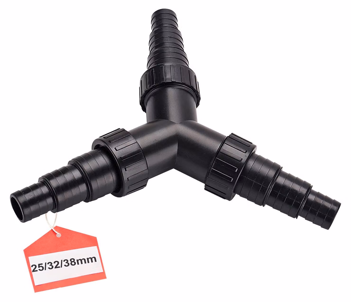 Omgoods - Adattatore a "Y" a 3 vie per tubi in acqua, con diametri 25/32/38 mm