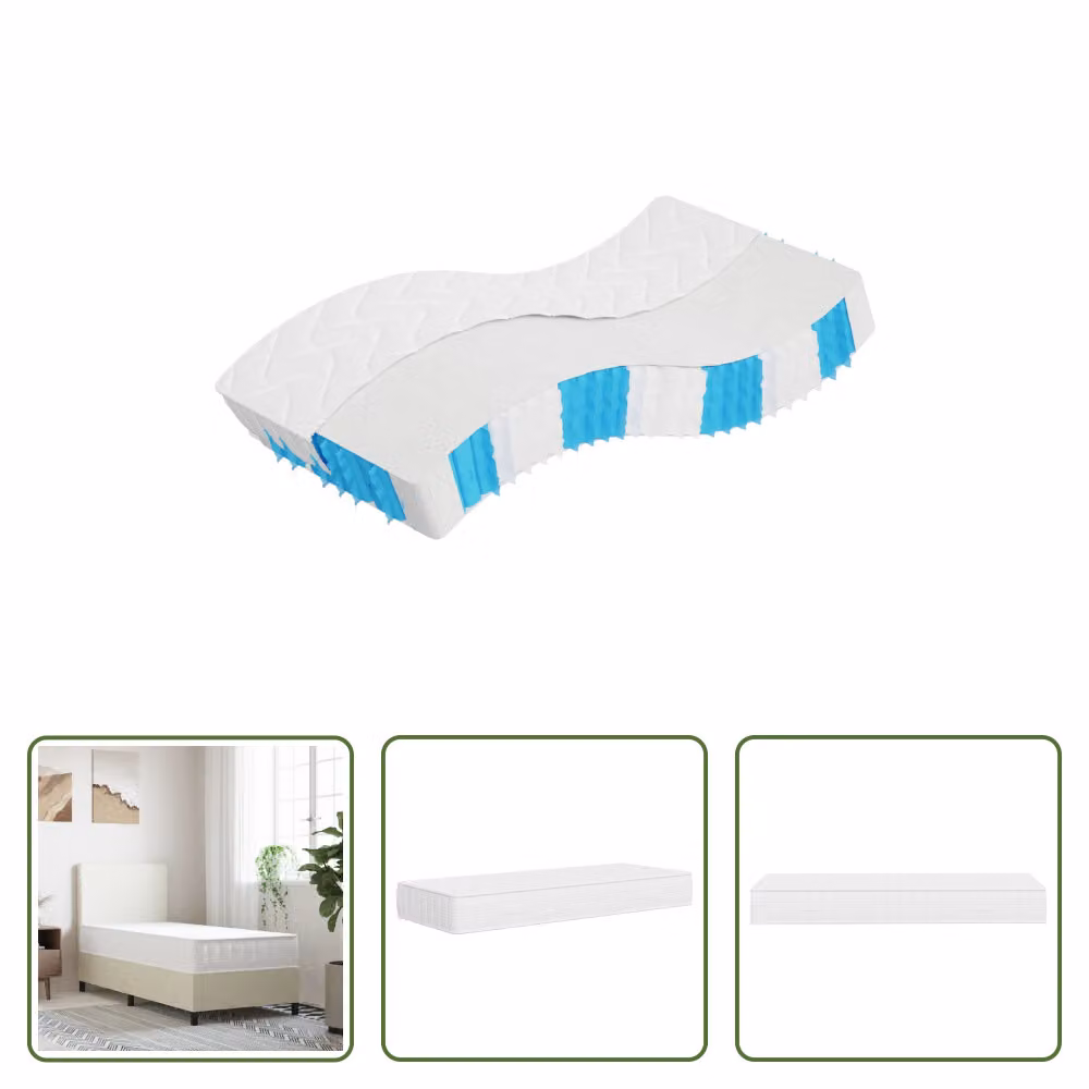 The Living Store Materasso a molle insacchettate di media consistenza 80x200 cm