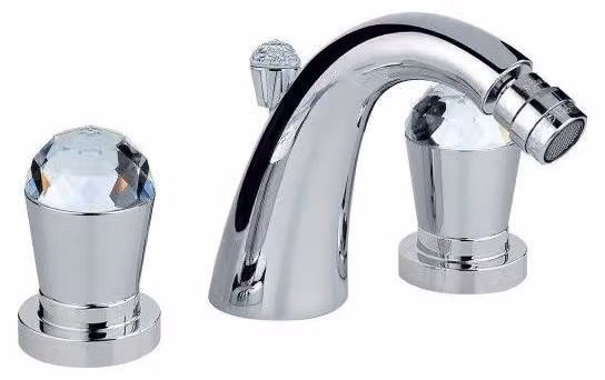 CASA39 Nicolazzi Cristallo Rubinetto bidet 3 fori con canna 2015 CR