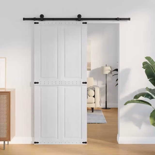 Porta scorrevole moderna vidaXL in legno bianco L: 90 cm, H: 210 cm