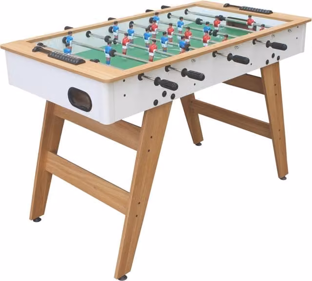 Calciobalilla 120cm bianco e legno