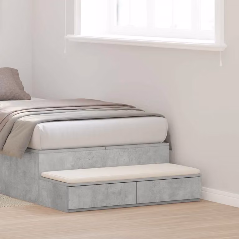 Cassetti per letto vidaXL Grigio cemento L 80 cm, P 36,5 cm, H 16,5 cm