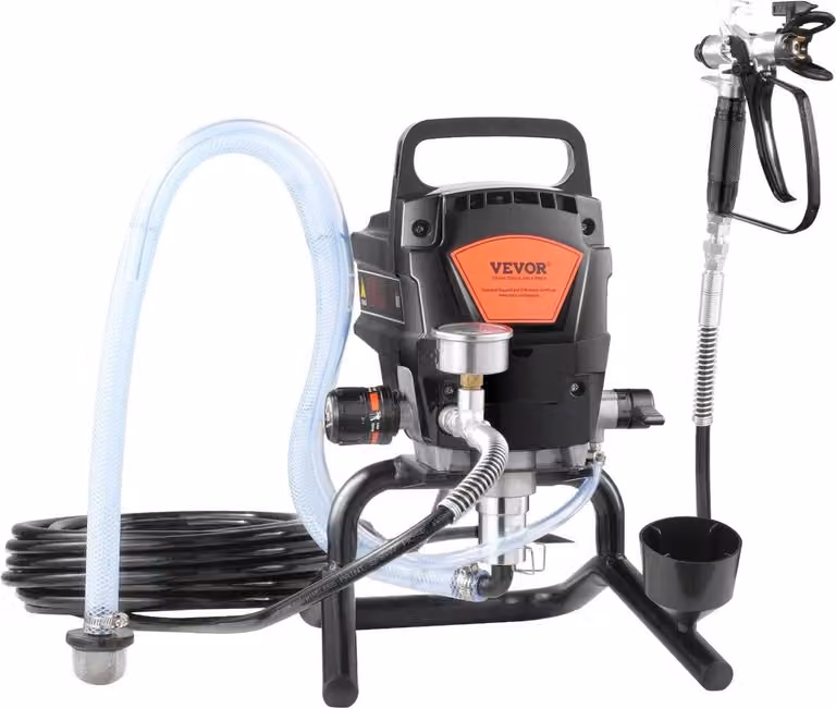Spruzzatore di vernice airless da tavolo, spruzzatore elettrico airless ad alta efficienza da 950 W e 3000 PSI, effetto di verniciatura fine e uniforme, spruzzatori di vernice portatili per mobili e recinzioni interni ed esterni della casa