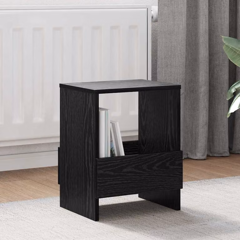 Set di 2 scaffali per riviste vidaXL moderni in colore nero, L: 35 cm, P: 30 cm, H: 45 cm