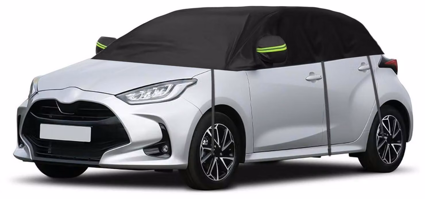 Copertura parziale per auto, compatibile con Toyota Yaris 2013-2024 (modello XP150, versione hatchback), adatta a tutte le condizioni atmosferiche, impermeabile e con protezione UV
