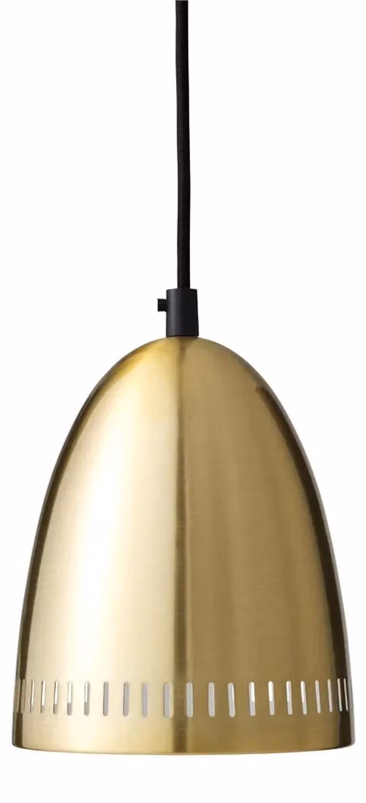 Lampada a sospensione in metallo Superliving "Dynamo" piccola in ottone spazzolato