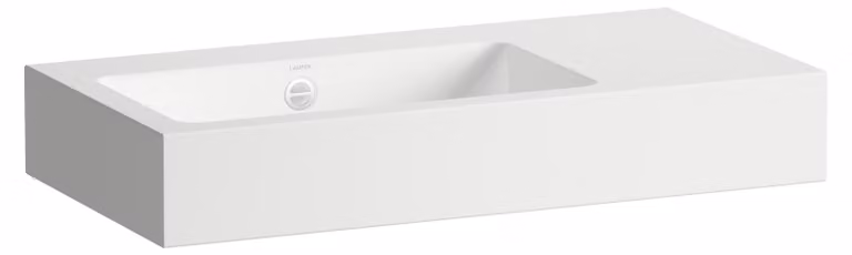 LAUFEN CLASSICS Lavabos, rectangulaire, tablette à droite, sans trou pour robinet, avec trop-plein, 800x405x135mm, blanc brillant, H510CL60001091, H510CL60001091