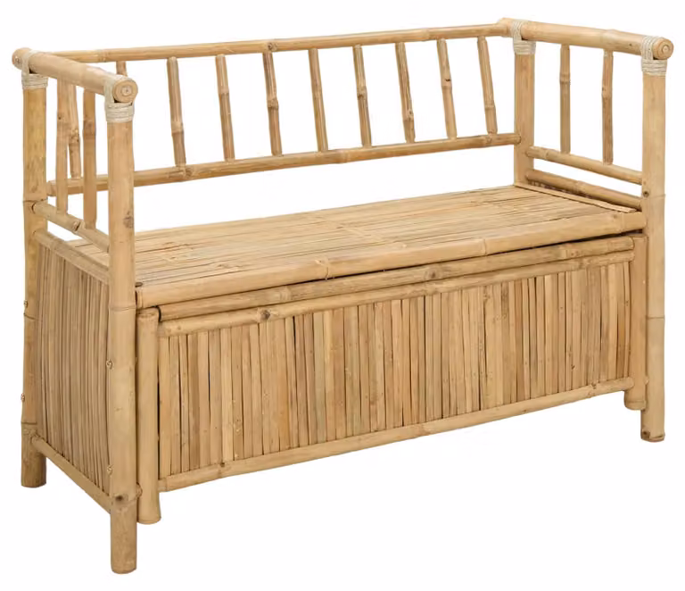 Panca da Giardino con Contenitore 110 x 47 x 80 cm Bambù