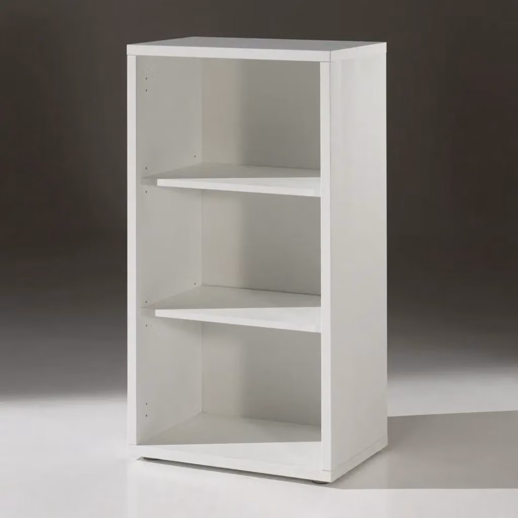 Biblioteca da scrivania con 2 ripiani Collezione SOON Meublorama Bianco Opaco L: 112 cm, P: 40 cm, H: 60 cm – 2