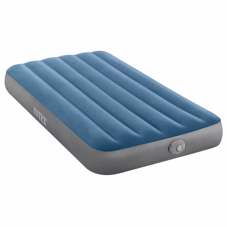 Letto d'aria INTEX con pompa, Blu scuro e Grigio, L/P/H: 191 x 99 x 25 cm