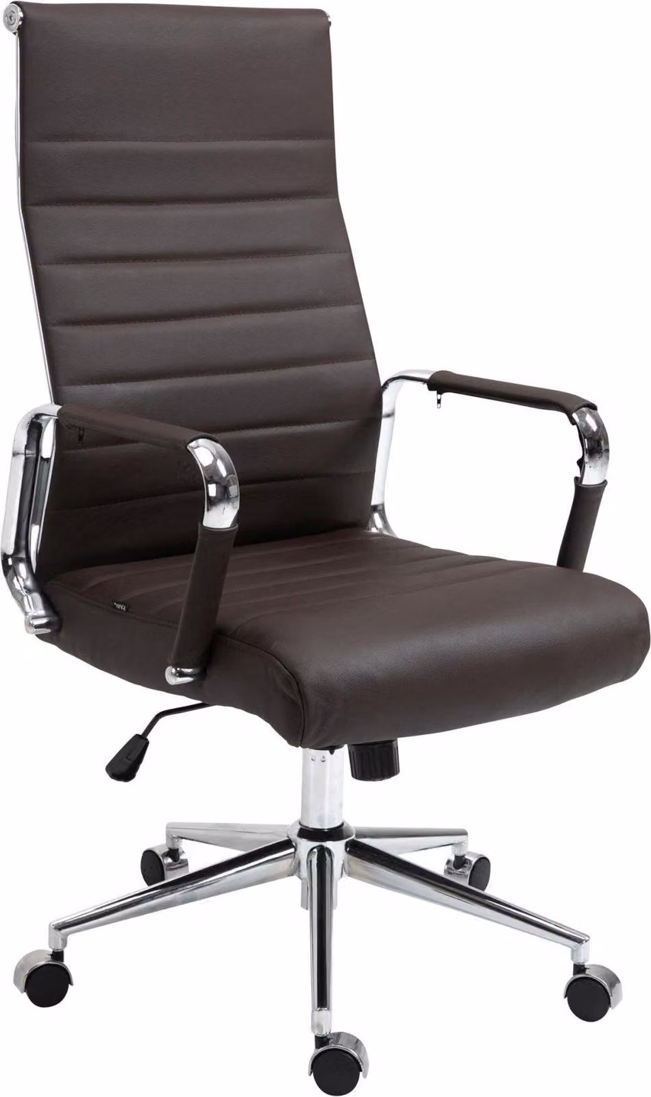 Sedia da ufficio esclusiva, seduta ergonomica, pelle bovina di alta qualità, meccanismo girevole | Colore: Marrone