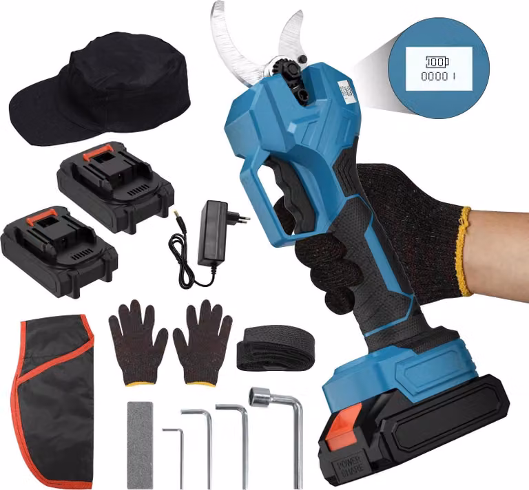 Potatore elettrico, design cordless, motore brushless, 2 batterie, EU