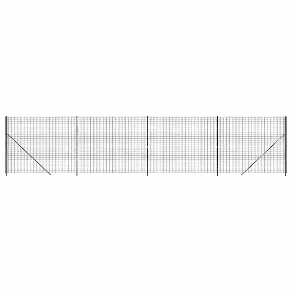 Recinzione in acciaio zincato con rivestimento in PVC Videx colore Antracite L: 10 m, H: 1,8 m – 2