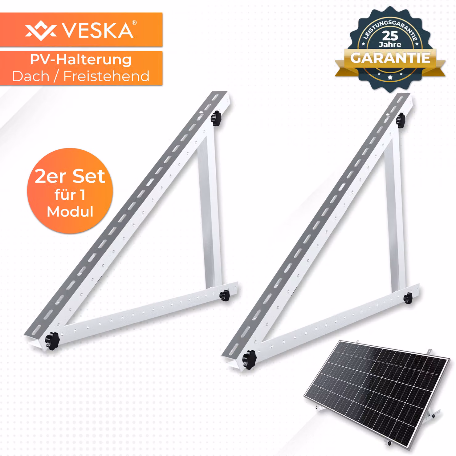 Supporto per impianto solare da balcone, supporto solare da 114 cm per tetti piani, supporto autoportante per pannelli solari, montaggio per pannelli fotovoltaici da 45 pollici, angolazione regolabile da 0 a 90 gradi