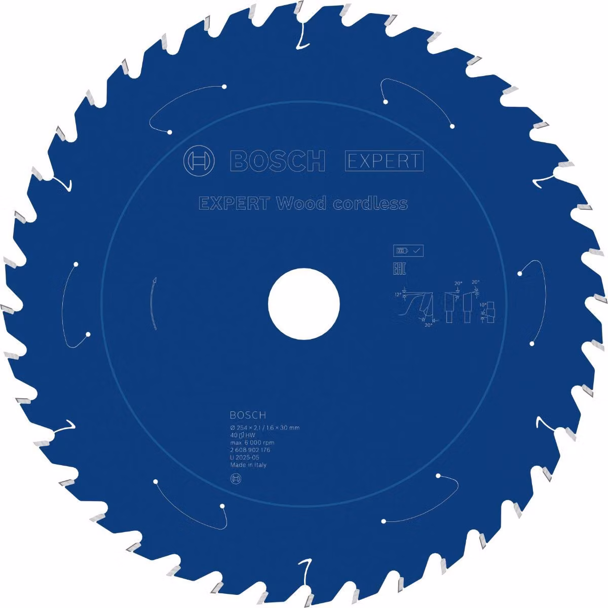 Lama circolare Bosch EXPERT Wood, 254x2,1x30 mm, Z40