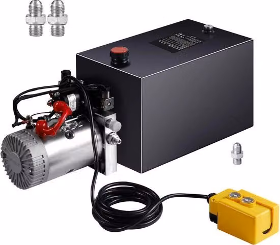 Pompa idraulica, 3,75 gal, Unita ibrida, 0,91 Gpm, 220 Bar max, Pressione, Dc 12 V Pompa idraulica per rimorchi agricoli, sollevatori automobili