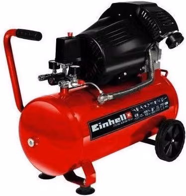 Compressore ad aria Einhell TC-AC 420-50-10 V da 2200 W con serbatoio da 50 L, 10 bar e 420 l/min, colore Nero Rosso