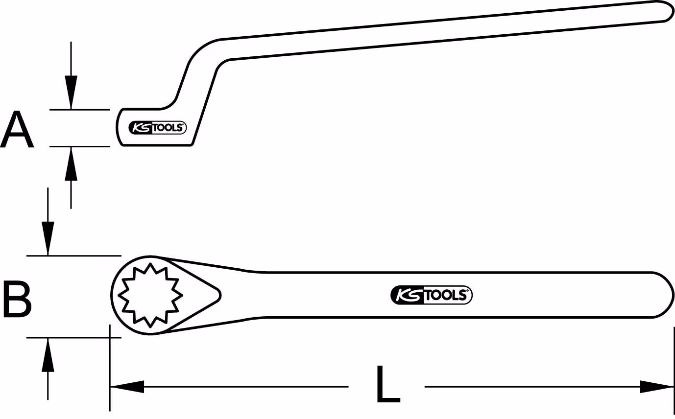 KS TOOLS Chiave combinata con isolamento protettivo, offset 6 mm - 117.1306