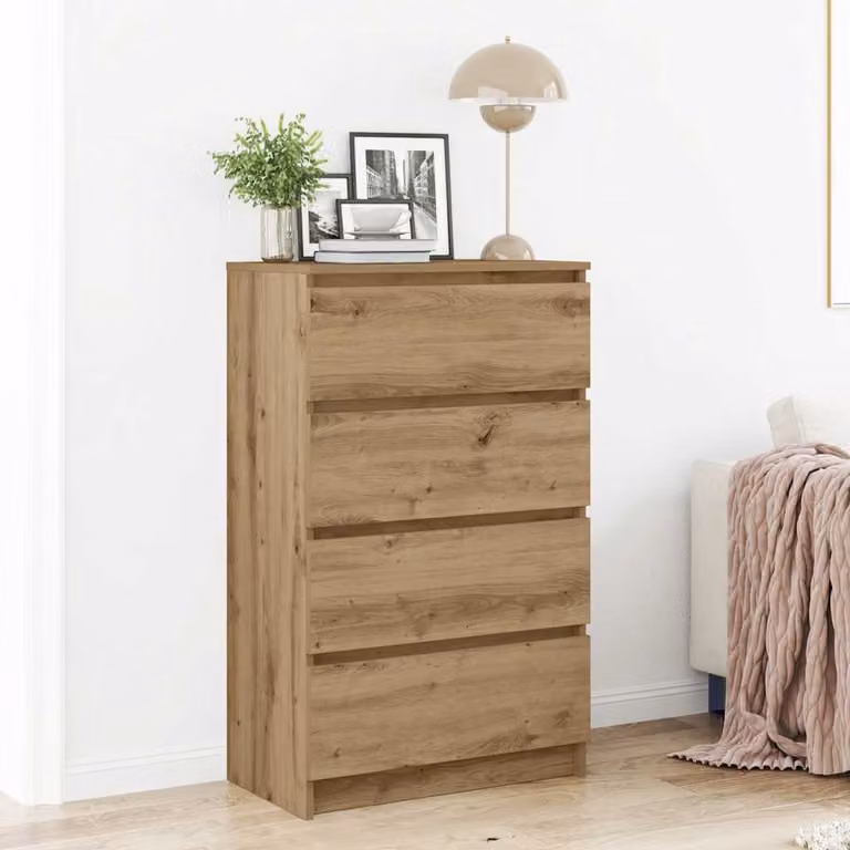 Credenza vidaXL in Legno Rovere Marrone con Design Minimalista e Montaggio a Parete L: 60 cm, P: 35 cm, H: 98,5 cm