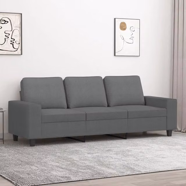 Divano a 3 Posti-Sofa 3 Posti Grigio Chiaro 180 cm in Tessuto 302175