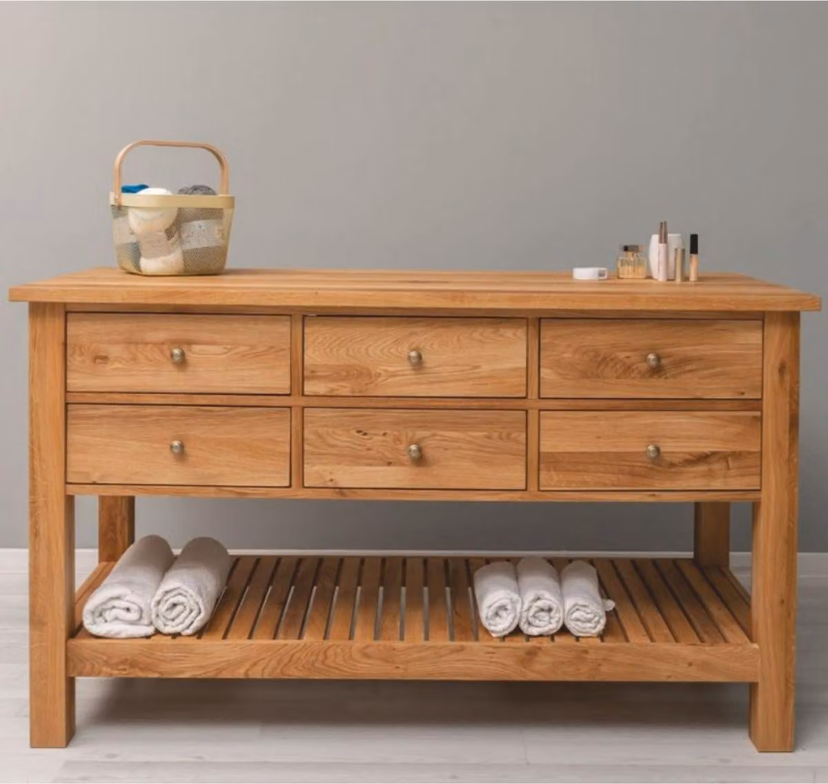 Casa Padrino cassettiera in stile country con 6 cassetti marrone 156 cm - Mobili in stile country