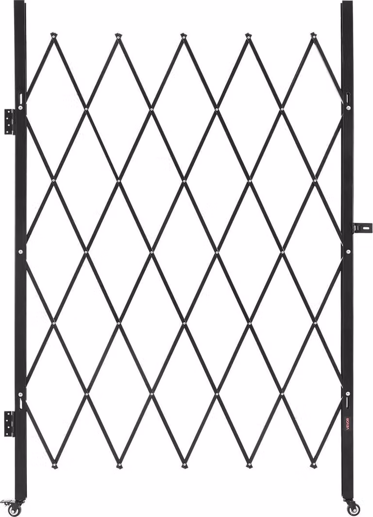 Cancello di sicurezza pieghevole singolo Cancello a forbice con serratura 49,61 x 77,76 pollici (LxA)