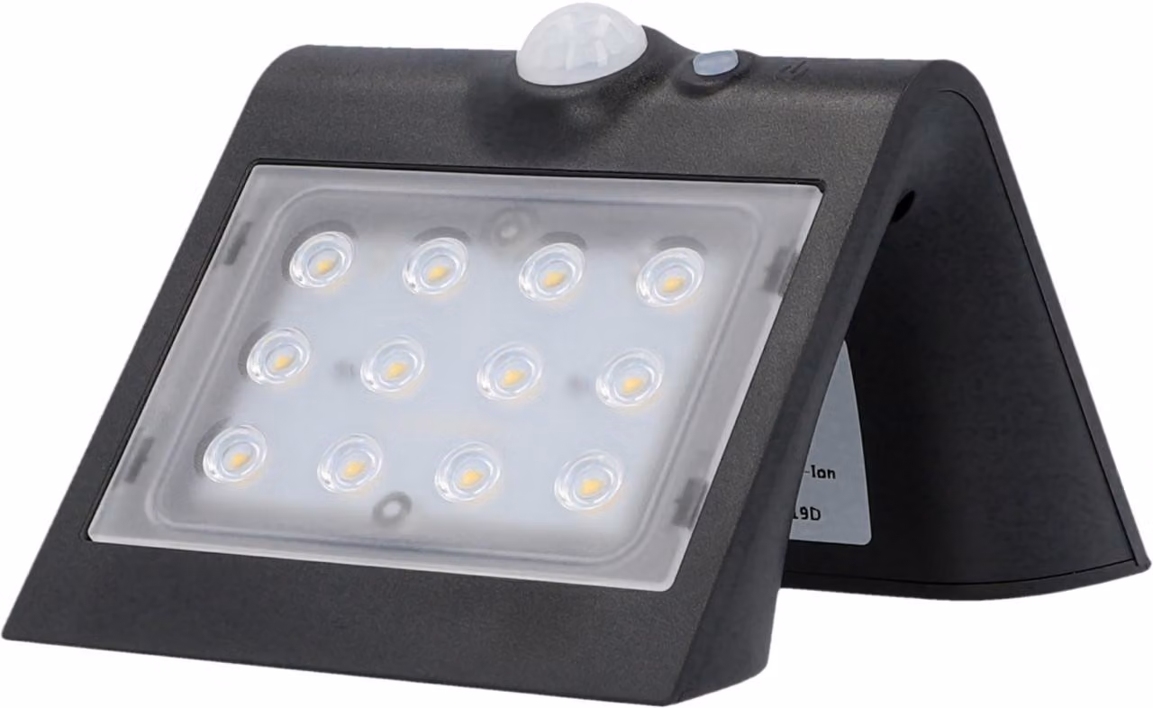 uniTEC Elektro30911 uniTEC Applique LED solare con rilevatore di movimento, nero