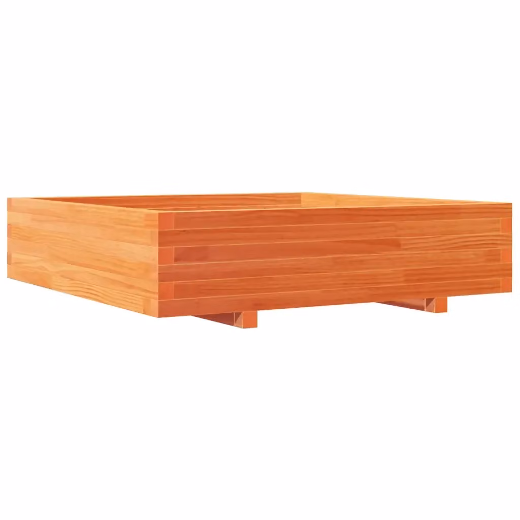 Fioriera da giardino Design Mania in legno di pino marrone, L/P/H: 100 x 100 x 26,5 cm – 2
