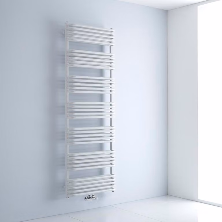 Scaldasalviette Curvo Attacco Centrale Bianco 1800x600mm 1595W - Arch
