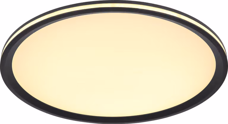 Globo Lighting plafoniera in metallo nero opaco, LED