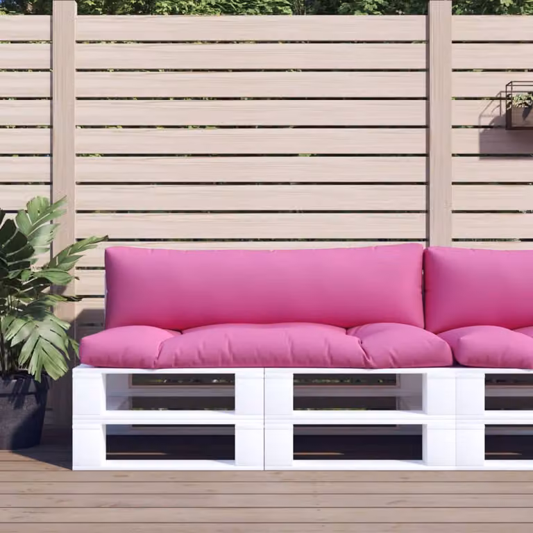 vidaXL Set di 2 Cuscini per Pallet Rosa in Tessuto Oxford Impermeabile e Traspirante L/P/H: 110 x 110 x 10 cm