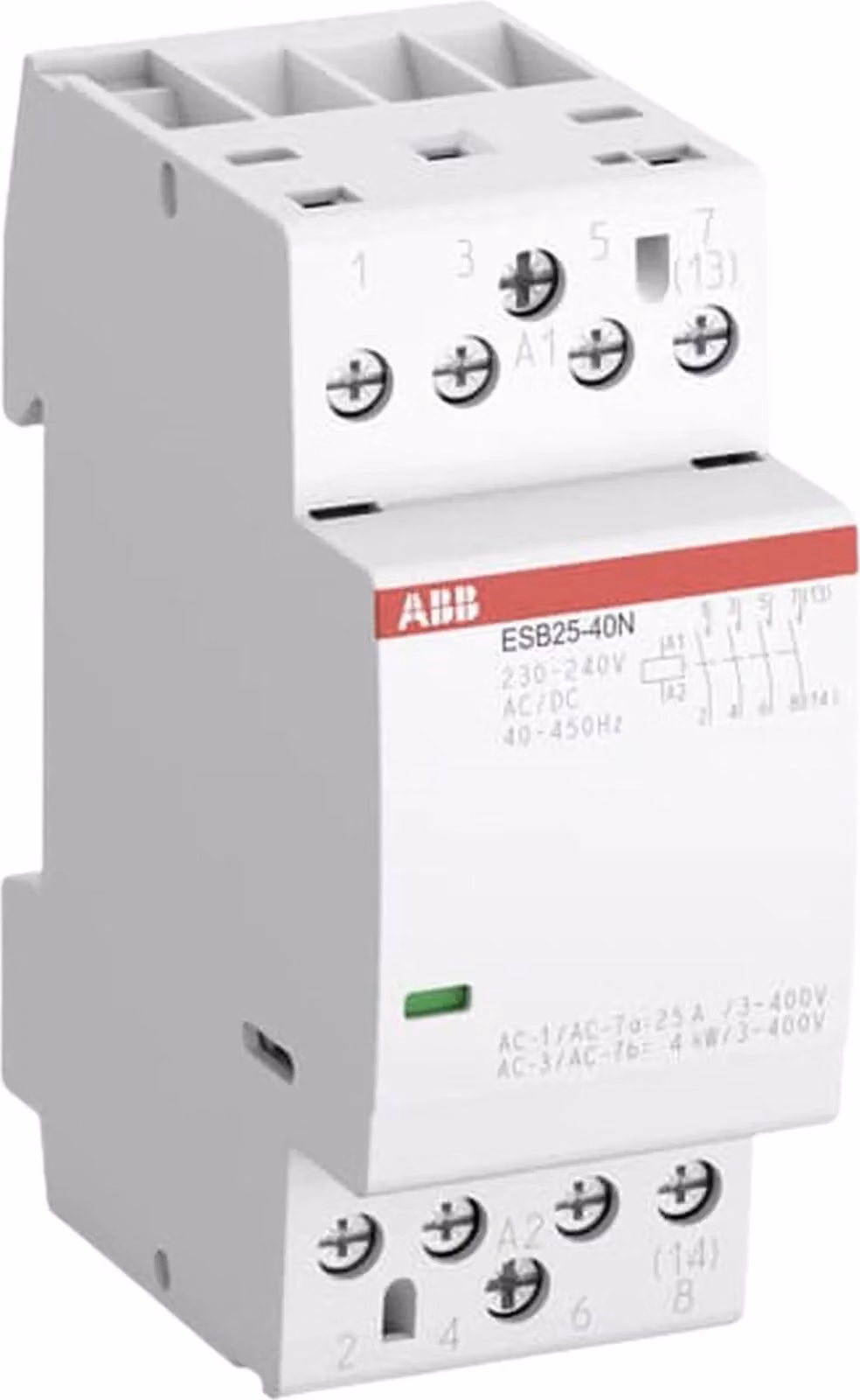 Contattore di installazione , 25 A, 4S/0Ö, 230 V CA/CC, 1 pz.
