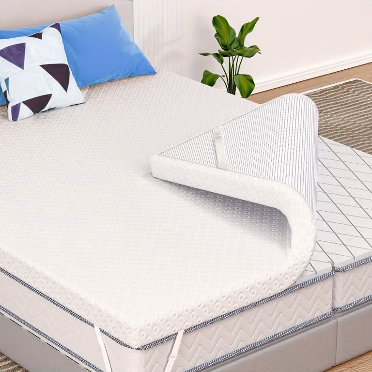 Materasso in memory foam - Set di topper per materasso - Sovramaterasso - Topper in schiuma a memoria di forma - Strato per materasso in schiuma fredda