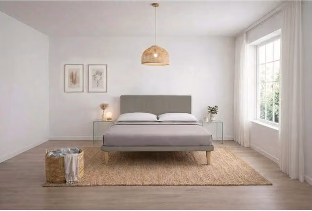 Letto imbottito Matrimoniale 160x190 cm Vertical - Similpelle,Cappuccino,Con rete