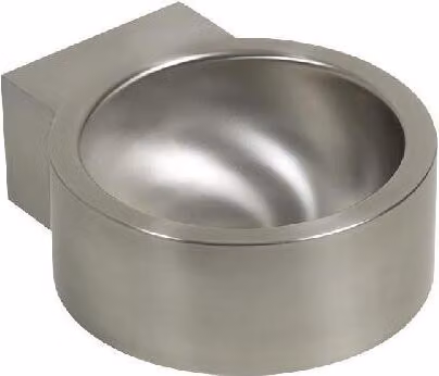 Sanela Lavabi in acciaio inox - Lavabo 450x380 mm, senza foro per rubinetto, acciaio inox opaco SLUN 17