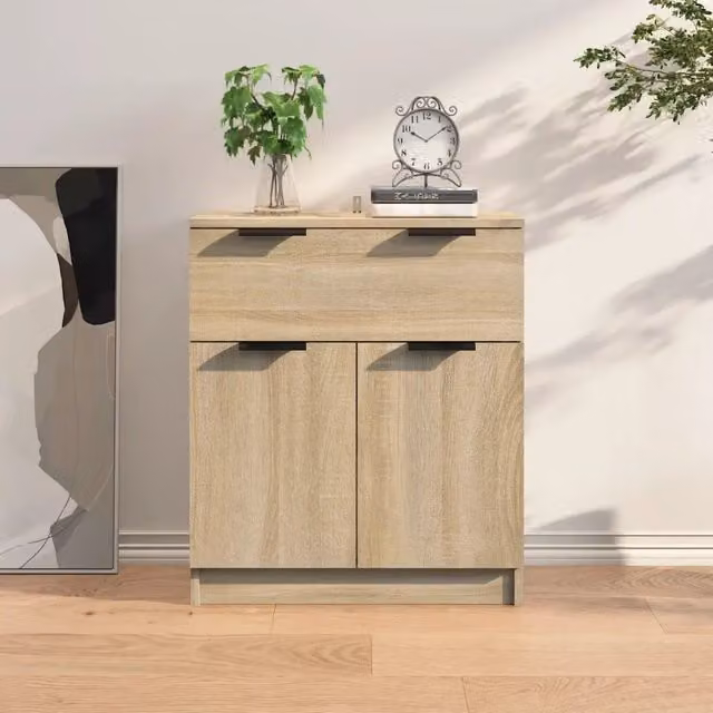 Credenza Buffet Armadio da Cucina Design Mania in Legno Multistrato Rovere Sonoma L: 60 cm, P: 30 cm, H: 70 cm