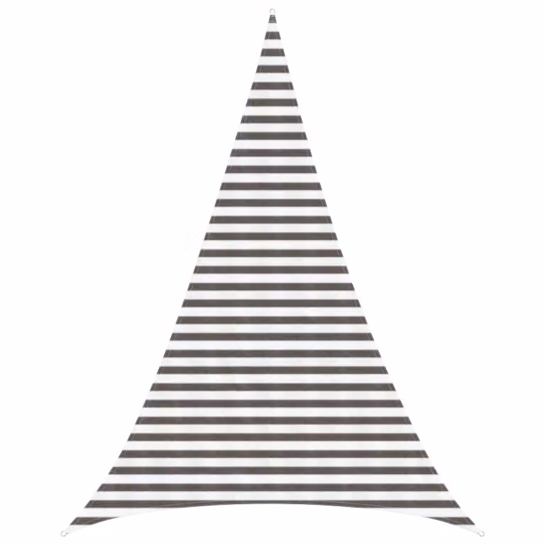 Telo Ombra Triangolare vidaXL in HDPE Grigio Chiaro e Bianco L: 4 m, P: 5 m, H: 5 m