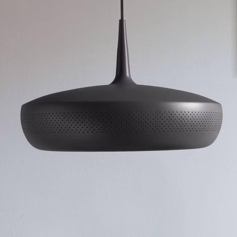 UMAGE Lampada a sospensione Clava Dine, dimmerabile, Nero, Soggiorno / Sala da pranzo, Alluminio, Design, Lampada a sospensione