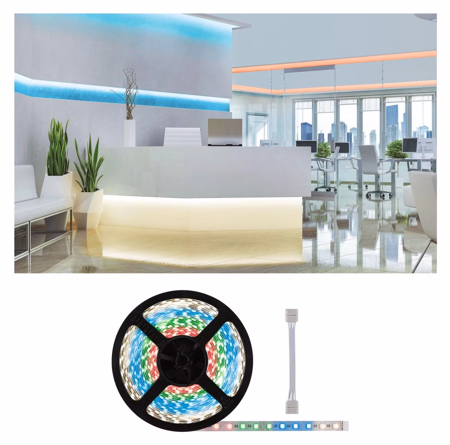 Paulmann MaxLED 500: Striscia LED RGBW, confezione singola, inclusa di cavo adattatore